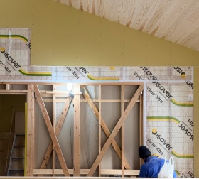 外壁を板張りする